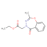 Chemical structure of ethyl 2-(2-methyl-5-oxo-4,5-dihydro-1,3,4-benzoxadiazepin-4-yl)acetate - CSSB00025731242
