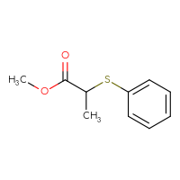 Chemical structure of methyl 2-(phenylsulfanyl)propanoate - CSSB00000148442