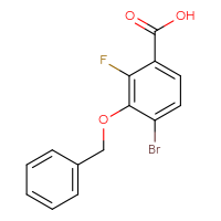 Chemical structure of 3-(benzyloxy)-4-bromo-2-fluorobenzoic acid - CSSB00011096198