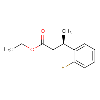 Chemical structure of ethyl (3R)-3-(2-fluorophenyl)butanoate - CSSB14799920631
