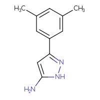 Chemical structure of 3-(3,5-dimethylphenyl)-1H-pyrazol-5-amine - CSSB00102558274