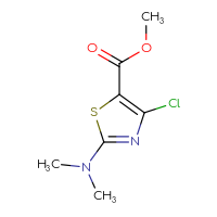 Chemical structure of methyl 4-chloro-2-(dimethylamino)-1,3-thiazole-5-carboxylate - CSSB00011354615