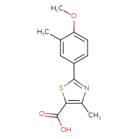 Chemical structure of 2-(4-methoxy-3-methylphenyl)-4-methyl-1,3-thiazole-5-carboxylic acid - CSSB00007956722