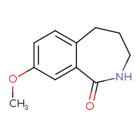 Chemical structure of 8-methoxy-2,3,4,5-tetrahydro-1H-2-benzazepin-1-one - CSSB00000066938