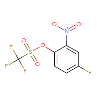 Chemical structure of 4-fluoro-2-nitrophenyl trifluoromethanesulfonate - CSSB00010870404