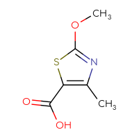 Chemical structure of 2-methoxy-4-methyl-1,3-thiazole-5-carboxylic acid - CSSB00000088880