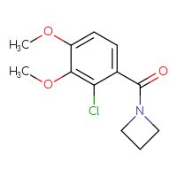 Chemical structure of 1-(2-chloro-3,4-dimethoxybenzoyl)azetidine - CSSB01434393333