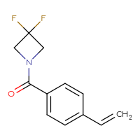 Chemical structure of 1-(4-ethenylbenzoyl)-3,3-difluoroazetidine - CSSB01993065153