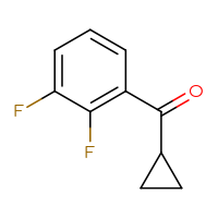 Chemical structure of cyclopropyl(2,3-difluorophenyl)methanone - CSSB00011966440