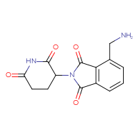 Chemical structure of 4-(aminomethyl)-2-(2,6-dioxopiperidin-3-yl)-2,3-dihydro-1H-isoindole-1,3-dione - CSSB00160522310