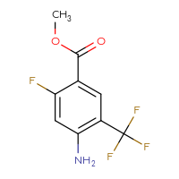 Chemical structure of methyl 4-amino-2-fluoro-5-(trifluoromethyl)benzoate - CSSB00021226524