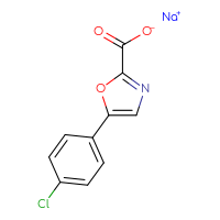 Chemical structure of sodium 5-(4-chlorophenyl)-1,3-oxazole-2-carboxylate - CSSB00000732342