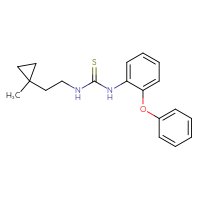 Chemical structure of 3-[2-(1-methylcyclopropyl)ethyl]-1-(2-phenoxyphenyl)thiourea - CSSB15815617011