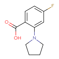 Chemical structure of 4-fluoro-2-(pyrrolidin-1-yl)benzoic acid - CSSB00012622363