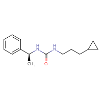 Chemical structure of 3-(3-cyclopropylpropyl)-1-[(1S)-1-phenylethyl]urea - CSSB02000597242