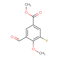 Chemical structure of methyl 3-fluoro-5-formyl-4-methoxybenzoate - CSSB00135288119