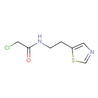 Chemical structure of 2-chloro-N-[2-(1,3-thiazol-5-yl)ethyl]acetamide - CSSB00117924919