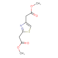 Chemical structure of methyl 2-[4-(2-methoxy-2-oxoethyl)-1,3-thiazol-2-yl]acetate - CSSB14813040105