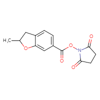 Chemical structure of 2,5-dioxopyrrolidin-1-yl 2-methyl-2,3-dihydro-1-benzofuran-6-carboxylate - CSSB06628358649