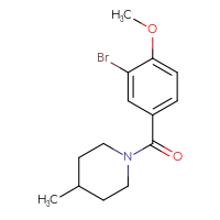 Chemical structure of 1-(3-bromo-4-methoxybenzoyl)-4-methylpiperidine - CSSB00000595651