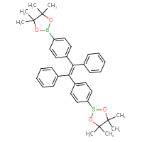 Chemical structure of 2-{4-[(1E)-1,2-diphenyl-2-[4-(4,4,5,5-tetramethyl-1,3,2-dioxaborolan-2-yl)phenyl]ethenyl]phenyl}-4,4,5,5-tetramethyl-1,3,2-dioxaborolane - CSSB03619048102