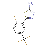 Chemical structure of 5-[2-fluoro-5-(trifluoromethyl)phenyl]-1,3,4-thiadiazol-2-amine - CSSB00001500571