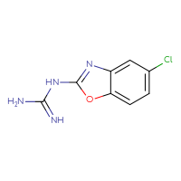 Chemical structure of N-(5-chloro-1,3-benzoxazol-2-yl)guanidine - CSSB00000009633