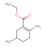 Chemical structure of ethyl 2-amino-5-methylcyclohex-1-ene-1-carboxylate - CSSB00000704193