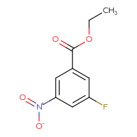 Chemical structure of ethyl 3-fluoro-5-nitrobenzoate - CSSB00011298363