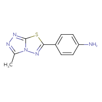 Chemical structure of 4-{3-methyl-[1,2,4]triazolo[3,4-b][1,3,4]thiadiazol-6-yl}aniline - CSSB00000261955