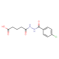 Chemical structure of 5-[(4-chlorophenyl)formohydrazido]-5-oxopentanoic acid - CSSB00020584189