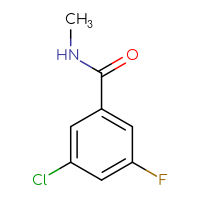 Chemical structure of 3-chloro-5-fluoro-N-methylbenzamide - CSSB00015251385