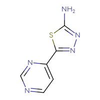 Chemical structure of 5-(pyrimidin-4-yl)-1,3,4-thiadiazol-2-amine - CSSB00015600212