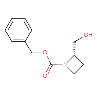 Chemical structure of benzyl (2S)-2-(hydroxymethyl)azetidine-1-carboxylate - CSSB00015587302