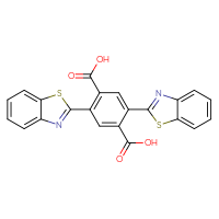 Chemical structure of 2,5-bis(1,3-benzothiazol-2-yl)benzene-1,4-dicarboxylic acid - CSSB14823864994