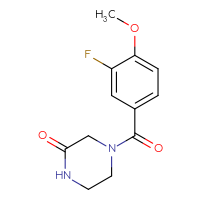 Chemical structure of 4-(3-fluoro-4-methoxybenzoyl)piperazin-2-one - CSSB00000495219