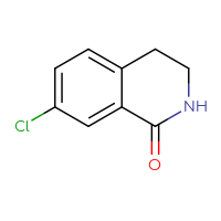 Chemical structure of 7-chloro-1,2,3,4-tetrahydroisoquinolin-1-one - CSSB00011997070