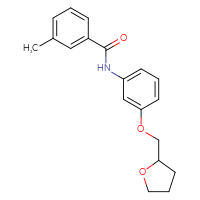 Chemical structure of 3-methyl-N-{3-[(oxolan-2-yl)methoxy]phenyl}benzamide - CSSB00047517456