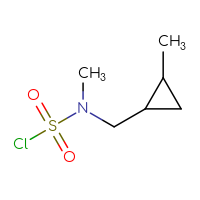 Chemical structure of N-methyl-N-[(2-methylcyclopropyl)methyl]sulfamoyl chloride - CSSB00011937104
