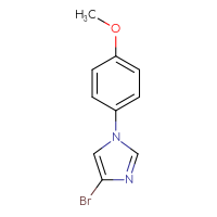 Chemical structure of 4-bromo-1-(4-methoxyphenyl)-1H-imidazole - CSSB00010368392