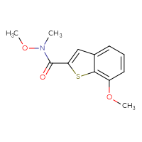 Chemical structure of N,7-dimethoxy-N-methyl-1-benzothiophene-2-carboxamide - CSSB21151593367