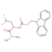 Chemical structure of (9H-fluoren-9-yl)methyl N-[1-(dimethylcarbamoyl)-3,3-difluoropropyl]carbamate - CSSB00114249020