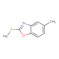 Chemical structure of 5-methyl-2-(methylsulfanyl)-1,3-benzoxazole - CSSB00000100892
