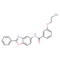 Chemical structure of N-(2-phenyl-1,3-benzoxazol-5-yl)-3-propoxybenzamide - CSSB00121716427