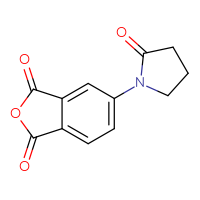 Chemical structure of 5-(2-oxopyrrolidin-1-yl)-1,3-dihydro-2-benzofuran-1,3-dione - CSSB00020651422