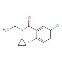 Chemical structure of 5-chloro-N-cyclopropyl-N-ethyl-2-fluorobenzamide - CSSB00011222414