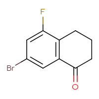 Chemical structure of 7-bromo-5-fluoro-1,2,3,4-tetrahydronaphthalen-1-one - CSSB00010133405