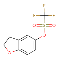 Chemical structure of 2,3-dihydro-1-benzofuran-5-yl trifluoromethanesulfonate - CSSB00153435185