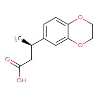 Chemical structure of (3R)-3-(2,3-dihydro-1,4-benzodioxin-6-yl)butanoic acid - CSSB00102955330