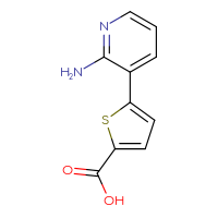 Chemical structure of 5-(2-aminopyridin-3-yl)thiophene-2-carboxylic acid - CSSB00010163273